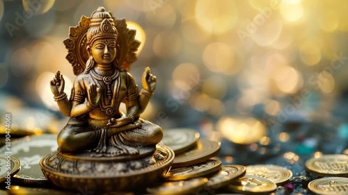 Greeting card with holiday composition for Akshaya Tritiya