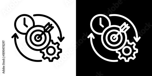 Consistency Icon Of Line Black And White Style Vector Illustration
