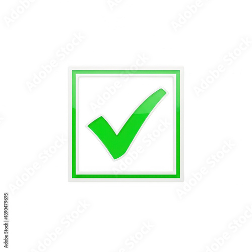 Free Download Green checkmark in square isolated on transparent background - GFXLoad