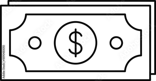 Dollar bill icon representing financial transactions