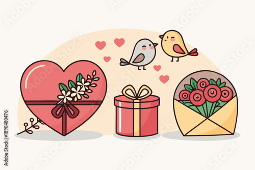 Minimal Valentine Gift Bold Strok Premium Digital Asset Suitable for Design