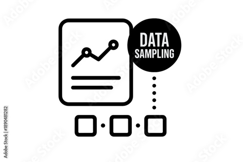 Sequential data processing steps and sampling workflow for business intelligence concept