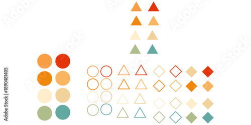 Geometric colored pattern background. Vector illustration