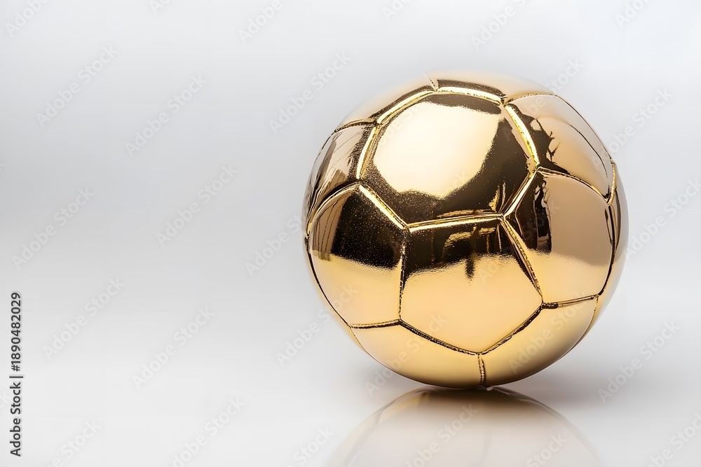 Naklejka premium Luxury Golden Soccer Ball Minimal high resolution picture
