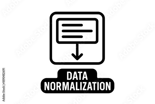 Abstract representation of data normalization and standardization process for structured information