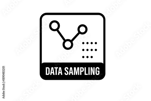 Data sampling process showing connected nodes and data points for statistical analysis