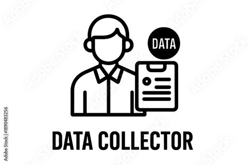 Professional person collecting data or performing data entry tasks for business analysis