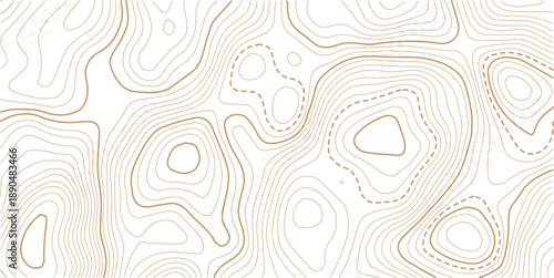 Seamless Light topographic topo contour map background, vector illustration .. Modern design with White background with topographic wavy pattern design.paper texture Imitation of a geographical map.