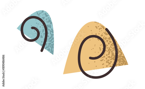 Tropical beach seashell sticker design