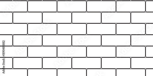white brick vector illustration texture of the wall with masonry Bricks laid in rows background. architecture construction stone block brick wallpaper.