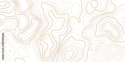 Seamless Light topographic topo contour map background, vector illustration .. Modern design with White background with topographic wavy pattern design.paper texture Imitation of a geographical map.