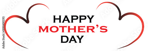 Celebrate your beloved mom with a heartfelt 'happy mother's day' message framed by loving hearts