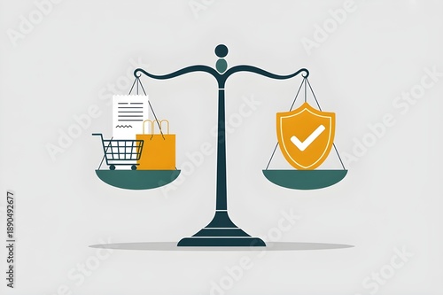 Concept of Consumer Rights Protection and World Consumer Rights Day Illustration