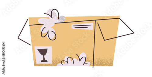 Cardboard box for delivering glass