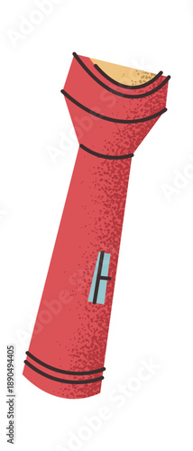 Red flashlight touristic gear sticker