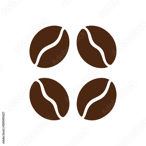 Coffee Bean Icon Set – Roasted Coffee Seeds Collection for Cafe, Coffee Shop Logo, Packaging, Branding and Beverage Design.