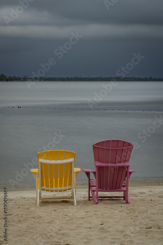 Colorful Chairs Before the Storm