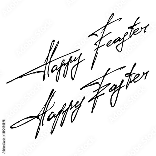 Happy Easter handwritten