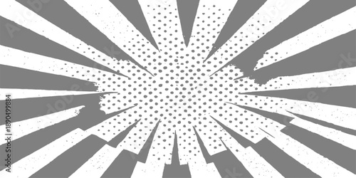 Blue vintage starburst background with abstract grunge texture and radial light rays featuring a retro vector design for an artistic wallpaper backdrop