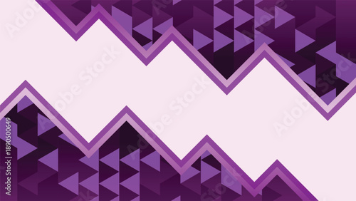 Abstract purple triangle background with layered zigzag pattern and geometric shapes modern creative style ideal for banners posters branding presentations and web design