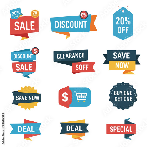 Sale Price Tags and Badges Collection