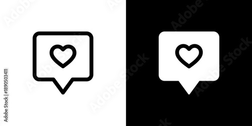 Feedback icon concept with flat Black White Background. Vector illustration.