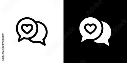 Feedback icon concept with flat Black White Background. Vector illustration.