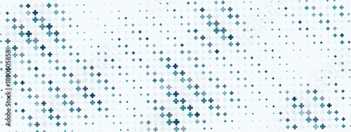 Seamless geometric texture with cross symbols and minimalist elements. Perfect backdrop for laboratory banners, science concepts, educational materials, or biotech designs.