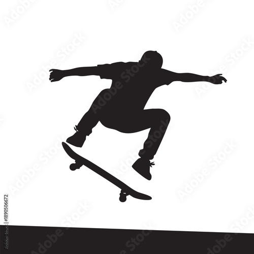 a_skateboarder_is_doing_a_trick_traced