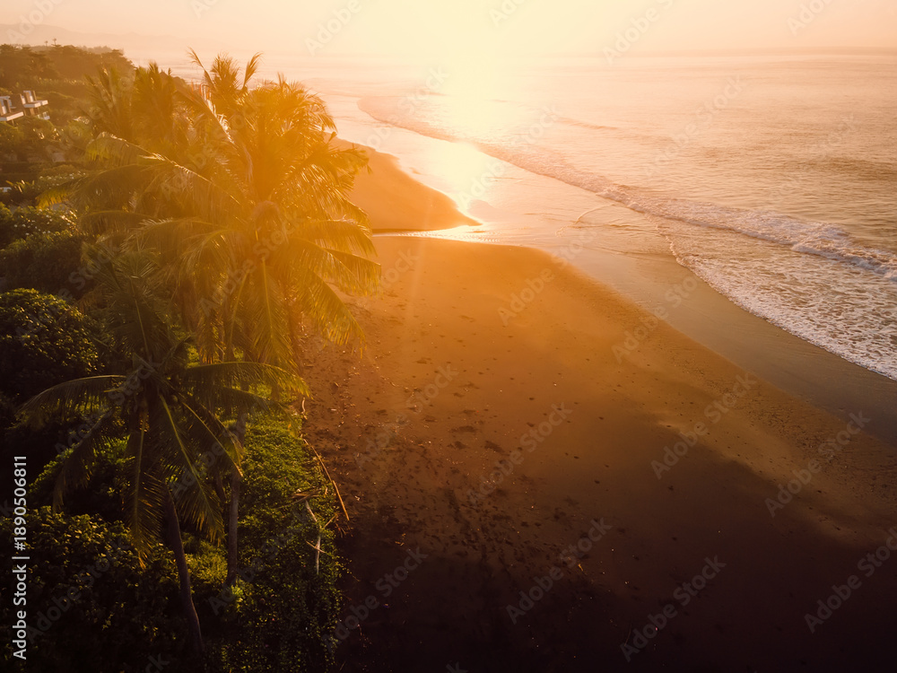 custom made wallpaper toronto digitalDrone view of sand beach with sunset tones and ocean