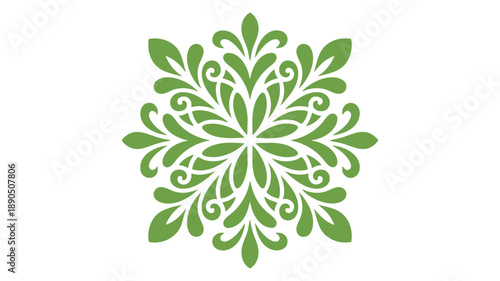 Intricate floral snowflake design