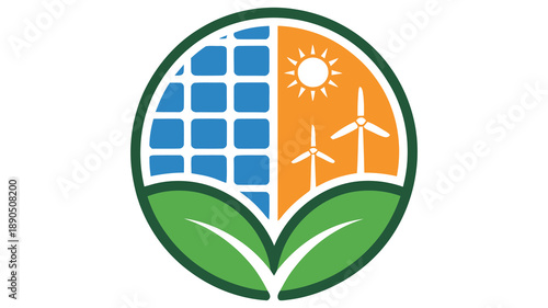Sustainable energy renewable sources icon