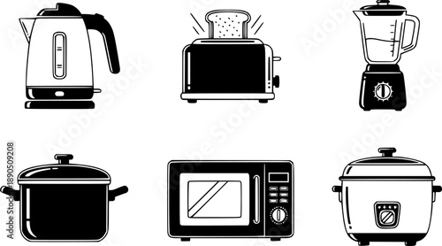 Kitchen Appliances Silhouette Collection