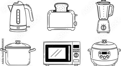 Kitchen Appliances Silhouette Collection