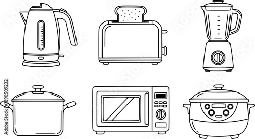 Kitchen Appliances Silhouette Collection