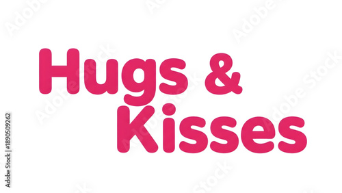 Warm and affectionate hugs and kisses expression