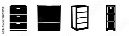 Modern black storage cabinets