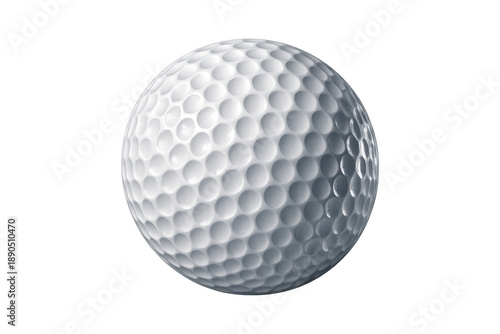 Golf ball isolated on transparent background closeup