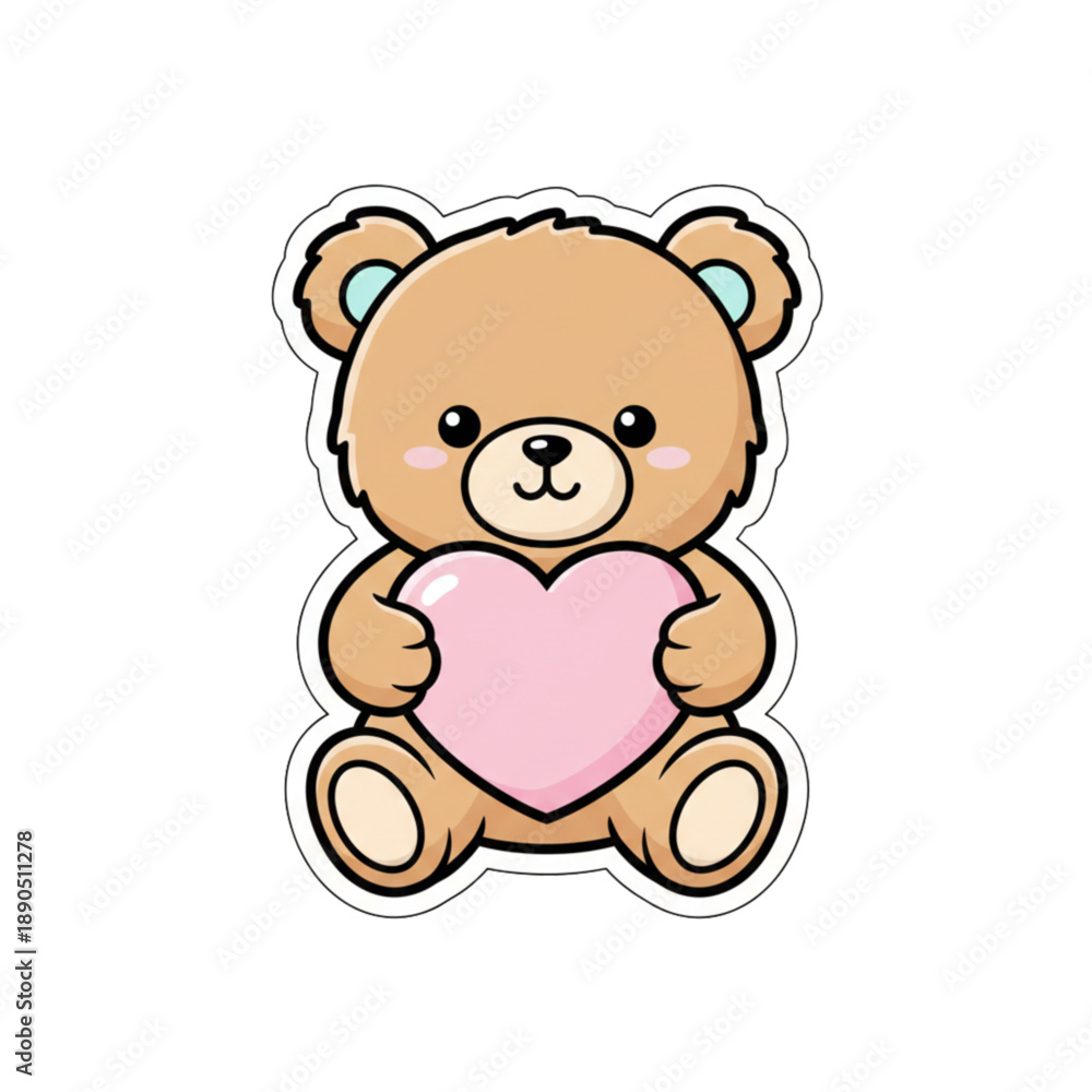 Fototapeta premium teddy bear with heart