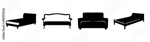 Modern black furniture collection