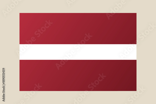 Latvian national flag vector icon in a modern square design, representing the country's patriotic pride and government.