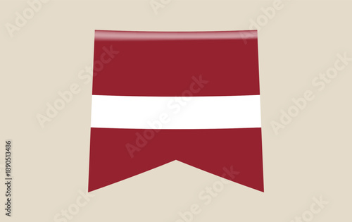 Free Download Latvian flag bookmark icon hanging as a national symbol for patriotic celebrations and European design concepts. - GFXLoad