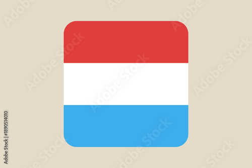 Luxembourg flag vector icon illustration, a modern rounded square button for websites and mobile apps, a patriotic symbol. Free Download Luxembourg flag vector icon illustration, a modern rounded square button for websites and mobile apps, a patriotic symbol. - GFXLoad