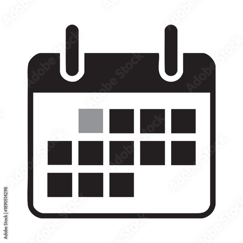 Vector illustration of a calendar, representing time, planning, and scheduling with a clean design.