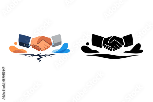 Two hands shaking in different styles symbolizing agreement and partnership in a business context during daytime