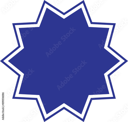 blue star label Starburst a sunburst star shape vector element