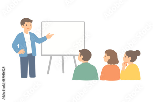 Group of people attending a presentation in a classroom or workshop setting during a daytime session