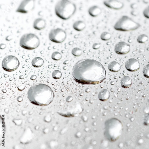 Wallpaper Mural Close-up of water droplets on smooth surface creating reflections and patterns Torontodigital.ca