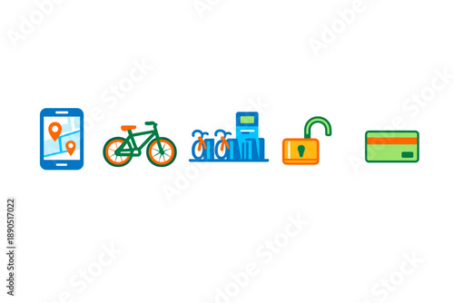 Users can access bike sharing services through a mobile app for easy rental and secure payment options in urban locations