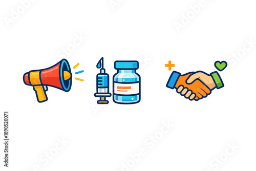 Public health campaign promotes vaccination through clear messages and community engagement during a vaccination drive in a local area